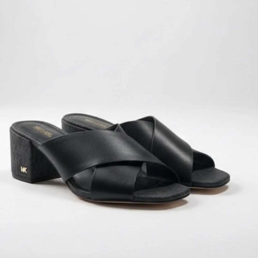 Michael Kors Black‎ Mules with Criss-Cross Straps